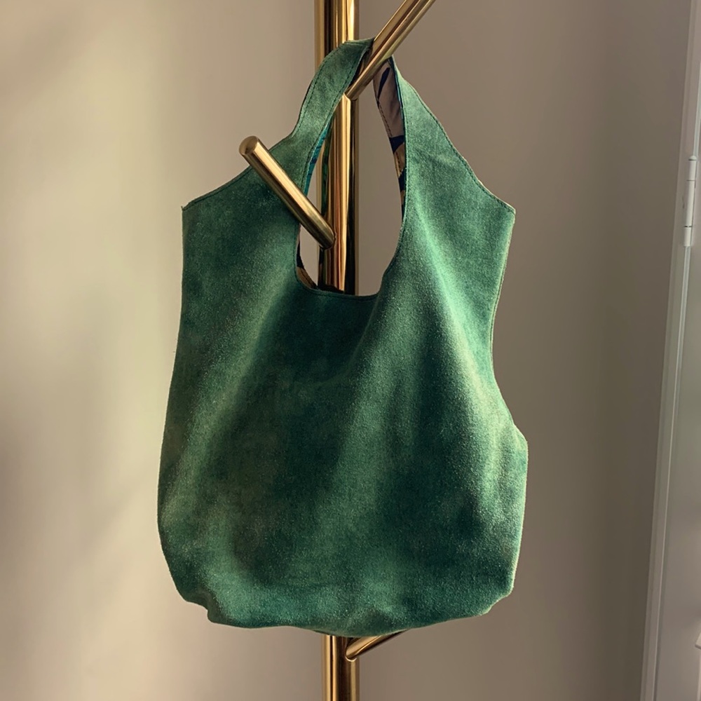 Green Suede Tote